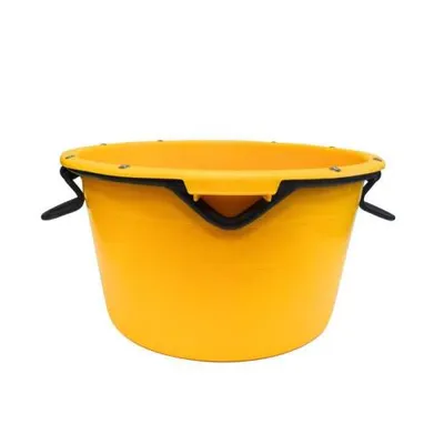 Produktbild von Kunststoff-Rundbehälter mit Metallgriffen, 90 l, gelb, Gripline ENPRO