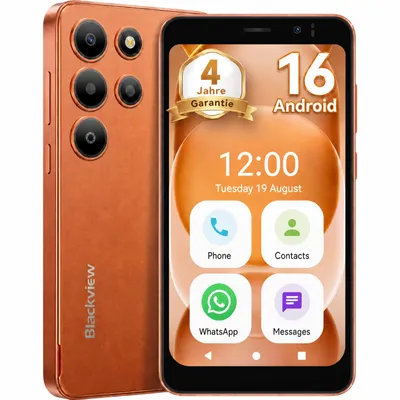 Produktbild von 2026 Blackview Ohne Vertrag 4G Seniorenhandy, 3000mAh, 12+32GB/512GB, Face ID, Geschenk, Dual SIM, gratis TPU Protective Case