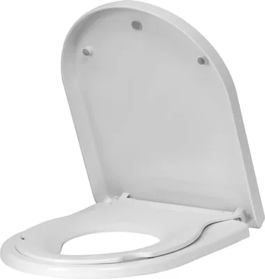 Produktbild von Toiletdeckel mit Kinderzitze, WC-Brille mit Softclose-Mechanismus für Familien, WC-Deckel mit Ein-Knopf-Freigabe, schnelle Montage von oben oder unten, antibakterielle WC-Brille in D-Form