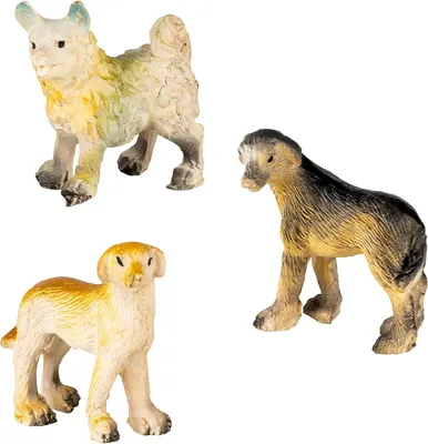 Immagine prodotto di Figure di cani, decorazioni per presepe, decorative, confezione da 3 pezzi, per decorazioni natalizie