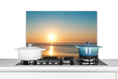 Obrázok produktu pre MuchoWow® Splashback Kuchyňa - Kuchynský backsplash - Ochrana steny pre sporák a drez More - farby - slnko 60x40cm Alu-Dibond (alternatíva k