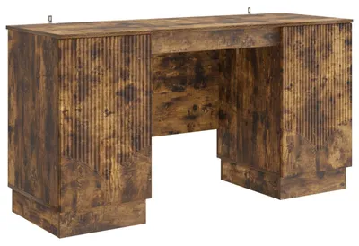 Immagine prodotto di vidaXL Scrivania in rovere affumicato 142,5 x 50 x 75 cm in materiale derivato dal legno