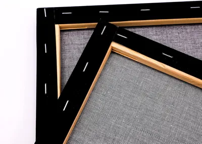 Productafbeelding van Famanu canvasdoek, zwart, 30 x 40 cm - 5 stuks - Voorgespannen canvas - 100% katoen - 280 g/m²