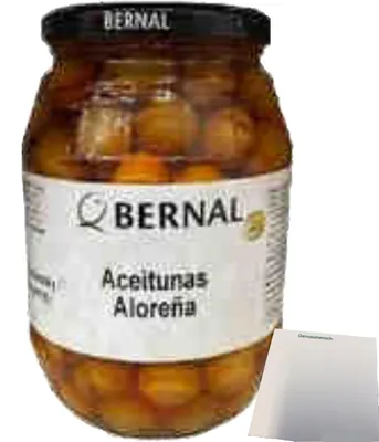 Produktbild von Bernal Alorena Oliven Mariniert mit Kern (960g Glas) + usy Block