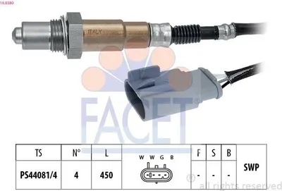 Produktbild von FACET Lambdasonde für JEEP Renegade SUV (BU, B1) vor-Kat Beheizt Planarsonde 450mm 10.8380