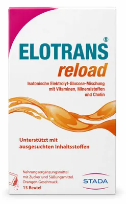Produktbild von ELOTRANS reload Elektrolyt-Pulver m.Vitaminen 15 Beutel
