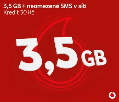 Obrázek produktu pro Datová karta Vodafone - objem dat 3,5 GB