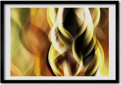 Produktbild von Bild - Bilder - Bilderrahmen - 70 cm x 50 cm - MDF-Rahmen, Wandkunst goldenes Licht