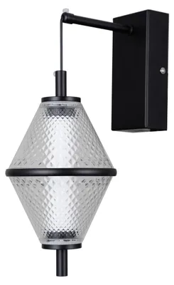 Zdjęcie produktu dla Kinkiet LED FUENTE czarny matowy 5W Ciepła biel 422lm metal wym:28x12x19,5cm IP20 Italux
