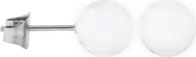 Produktbild von Chirurgenstahl Ohrstecker Facettenkugel Größe - 5 mm Farbe - Weiss