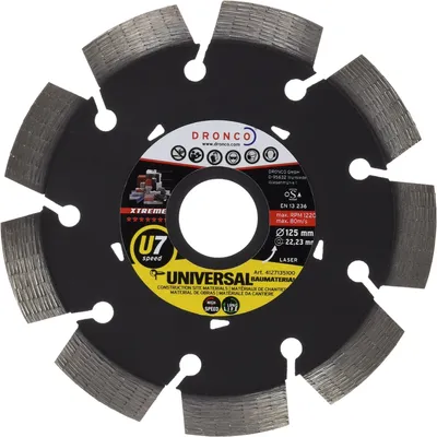 Produktbild von DRONCO U7 SPEED ⌀125 Diamanttrennscheibe XTREME Universal