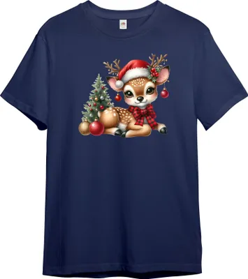 Immagine prodotto di T-shirt PAULGOS per bambini, renna con albero di Natale
