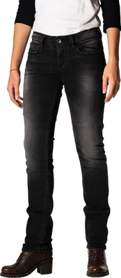 Produktbild von Rokker The Donna Black Damen Motorrad Jeans, schwarz, 27