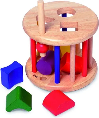 Produktbild von nic Sortierbox Holzspielzeug Rolling Sorter mehrfarbig