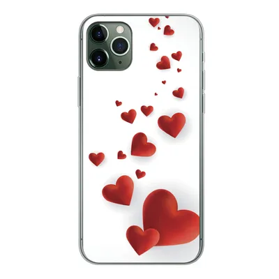Produktbild von MuchoWow® Handyhülle Schutzhülle Hülle für iPhone 11 Pro Max Eine Illustration eines Pfades der Herzen Silikon Softcase Handy Hülle - Schutz