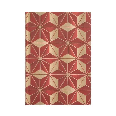 Obrázok produktu pre Paperblanks Hishi, Vzor, Viacfarebný, Červená, 176 listy, 100 g/m², Linajkový papier, v mäkkom viazaní