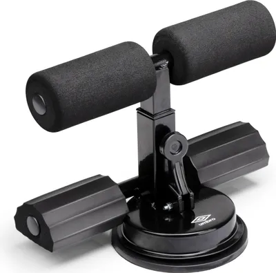 Produktbild von Umbro Bauchmuskeltrainer - Bauchtrainer für Zuhause - Muskelaufbau Geräte für Crunches und Sit-Ups - Einstellbar auf 3 Höhen - Trainingsgeräte für Zuhause - 25,5 x 14 x 19 CM - Metall - Schwarz