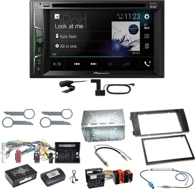 Produktbild von Pioneer AVH-A3200DAB Bluetooth Digitalradio CD Einbauset für Audi A6 4B Facelift
