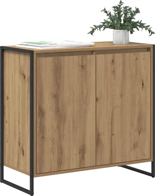 Image de vidaXL Armoire latérale artisanale chêne 79 x 36 x 75 cm Bois composite