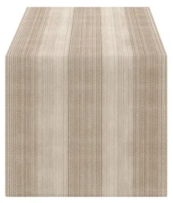 Zdjęcie produktu dla Bieżnik stołowy beżowy, nowoczesny, 40 x 140 cm, imitacja lnu, wodoodporny