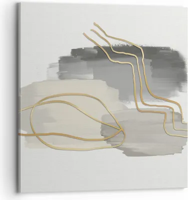 Produktbild von Bild auf Leinwand - Leinwandbild - Einteilig - Abstraktion Stück Gold - 70x70cm - Wand Bild - Wanddeko - Wandbilder - Leinwanddruck - Bilder - Wanddekoration - Leinwand bilder - AC70x70-4149