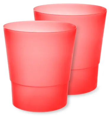 Image de Pot de fleurs Garronda, lot de 2 GD-0038 (Rouge46, ⌀ 12, H 15 cm)