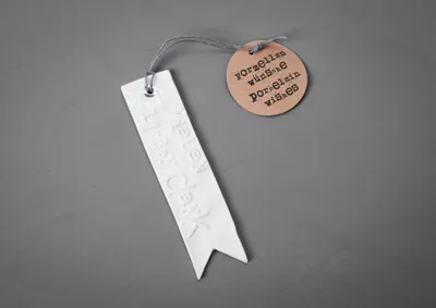 Produktbild von Porzellanwünsche Geschenkanhänger "Vielen lieben Dank"
