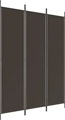 Image de vidaXL Paravent 3 pièces brun 150x200 cm Tissu