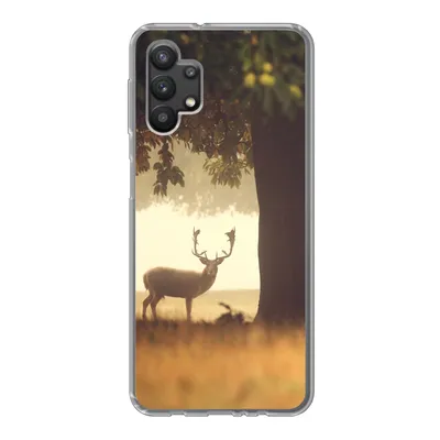 Produktbild von MuchoWow® Handyhülle Schutzhülle Hülle für Samsung Galaxy A32 5G Hirsche - Bäume - Wald Silikon Softcase Handy Hülle - Softcase