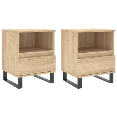 Produktbild von Nachttische 2 Stk. Sonoma-Eiche 40x35x50 cm Holzwerkstoff