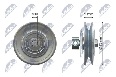 Produktbild von NTY RNK-NS-040 Spannrolle Keilrippenriemen 79mm für NISSAN X-TRAIL (T30) ALMERA II Hatchback (N16) ALMERA TINO (V10) PRIMERA (P12) PRIMERA Kombi