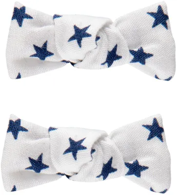 Zdjęcie produktu dla Epingle à cheveux (2) enfant Bowi blue stars Clayre & Eef JZCHC0010 - blanc