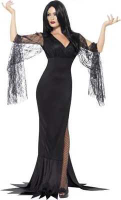 Produktbild von Halloween Hexen-Kostüm mit schwarzer Spitze für Frauen XL