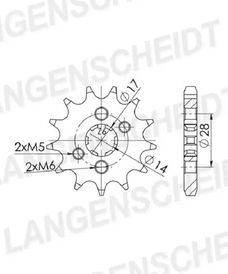Produktbild von Ritzel Supersprox 428 - 13Z CST-277:13|grobverzahnt 14,0/17,0