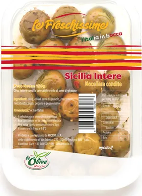 Zdjęcie produktu dla Olive Siciliane Condite 150 gr opk - Miccio