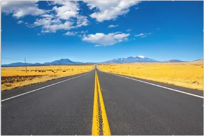 Produktbild von Wallario Wandbild Route 89 in Arizona - Am Ende der Horizont, Größe: 61 x 91,5 cm, Poster mit rahmenlosen Bildhalter