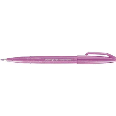 Zdjęcie produktu dla Pentel Brush Sign, Drobny, 1 kol., Fioletowy, Końcówka pędzlowa, 0,5 mm, 2 mm