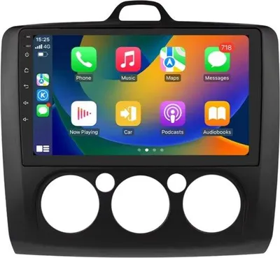 Immagine prodotto di Autoradio con Bluetooth e CarPlay per Ford Focus Exi MT Mk2/Mk3 (2004-2011) – Compatibile con Apple e Android – Impianto stereo con navigatore – Sistema di navigazione – 2 GB di RAM, 32 GB di memoria