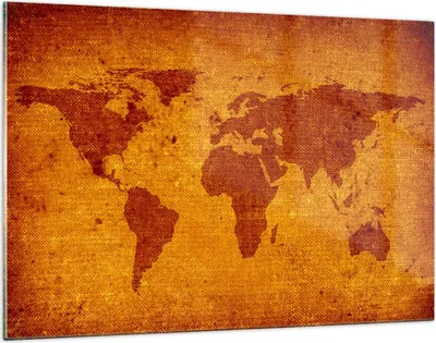 Produktbild von Bilder auf glas - Alte Karte Kontinente Reisen Welt - 120x80cm - Glasbilder - Wandbilder - Kunstdruck - Wanddekoration aus Glas - Glas Bilder - Wandbild auf Glas - GAA120x80-0396
