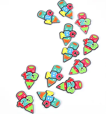 Produktbild von Oblique Unique Holz Konfetti Set Stifte ABC 123 Tischdeko für Schuleinführung Einschulung Deko Mädchen Jungen - bunt