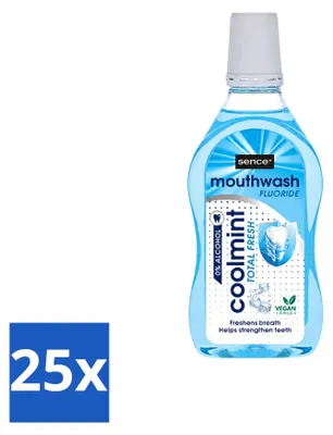 Produktbild von 25 x Sence Fresh Coolmint Mundspülung - 500 ml - Vorteilspackung - 25 Stücke
