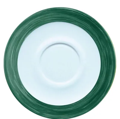Image de Assiette sous-tasse verte foncée, diamètre 14 cm - lot de 48 pièces
