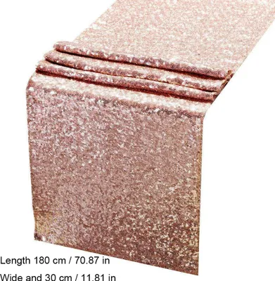 Image de 30x180cm Sparkly Sequin Table Runner Wedding Party Christmas Table Runner Table nappes Décoration
