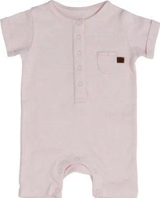Produktbild von Baby's Only Strampler kurzer Ärmeln Melange - Klassisch Rosa - 50 - 100% Baumwolle
