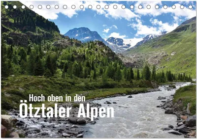Produktbild von Hoch oben in den Ötztaler Alpen (Tischkalender 2026 DIN A5 quer), CALVENDO Monatskalender