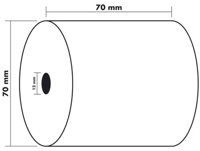 Zdjęcie produktu dla Exacompta Additionsrolle 40513E 70mm/70m/12mm 10St.