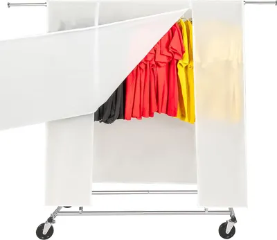 Produktbild von Schutzhülle für Kleiderständer - Halbtransparente Abdeckung mit 2-Wege-Reißverschluss (135 x 55 x 150 cm)
