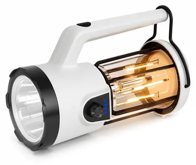 Produktbild von Campinglampe LED wiederaufladbar 4000mAh, 2in1 Taschenlampe & Zeltlampe 360°, dimmbar mit USB-C für Outdoor Camping