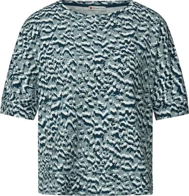 Produktbild von soft printed batwing shirt 37020 arona blue Größe 36