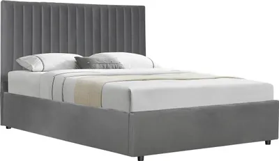 Image de Lit avec coffre "Mia" - 160 x 200 cm - Gris